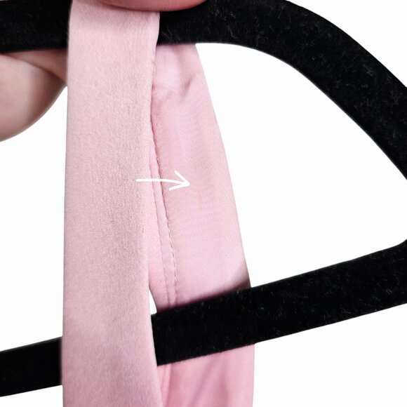 House of CB Cosette Mini Dress Rose Shadow Satin Sleeveless Size L - Picture 10 of 11